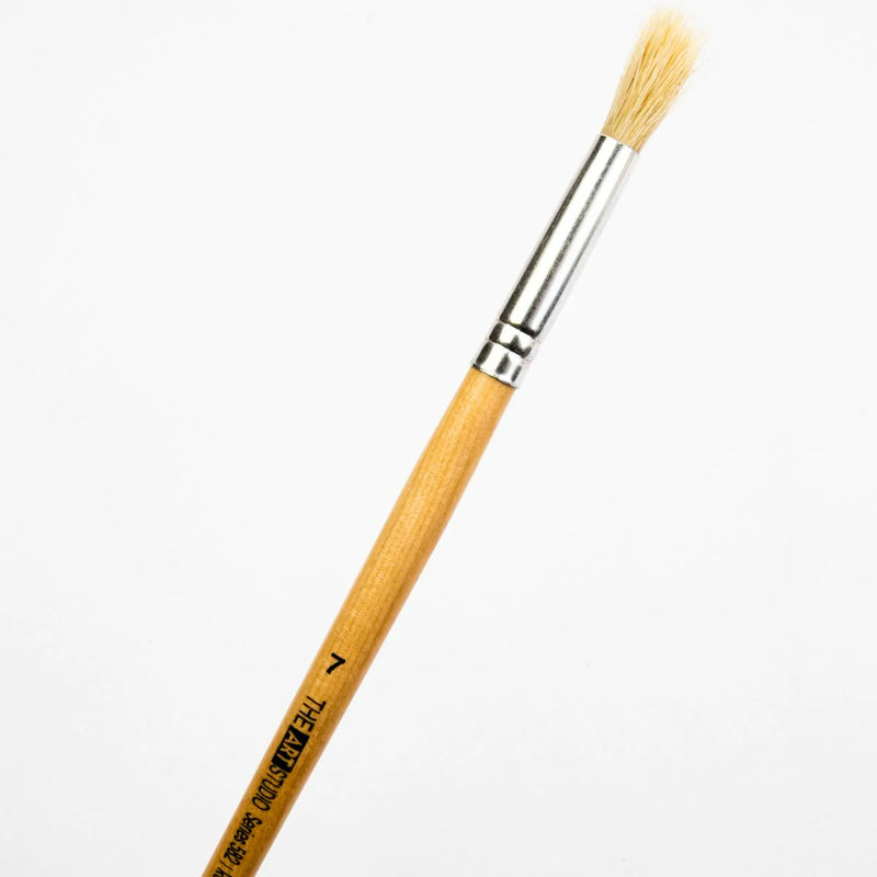 White Smoke Art Studio Bristle Brush Series 582 Round Size 7 Paint Brushes