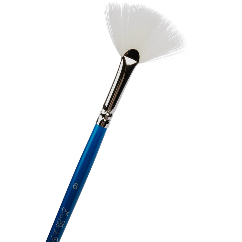 Eraldo di Paolo White Taklon Brush Fan Size 6