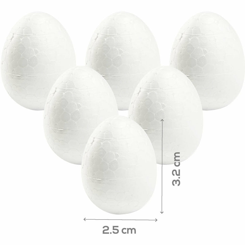 Light Gray Art Star Easter Decofoam Egg Pack 35mm 12pcs Easter