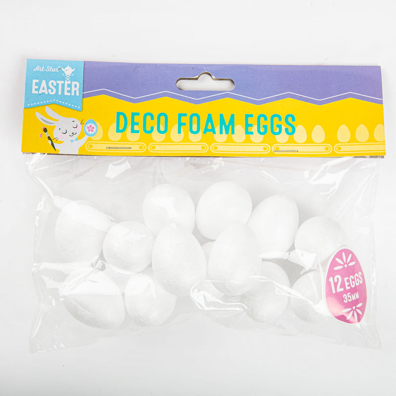 Gold Art Star Easter Decofoam Egg Pack 35mm 12pcs Easter
