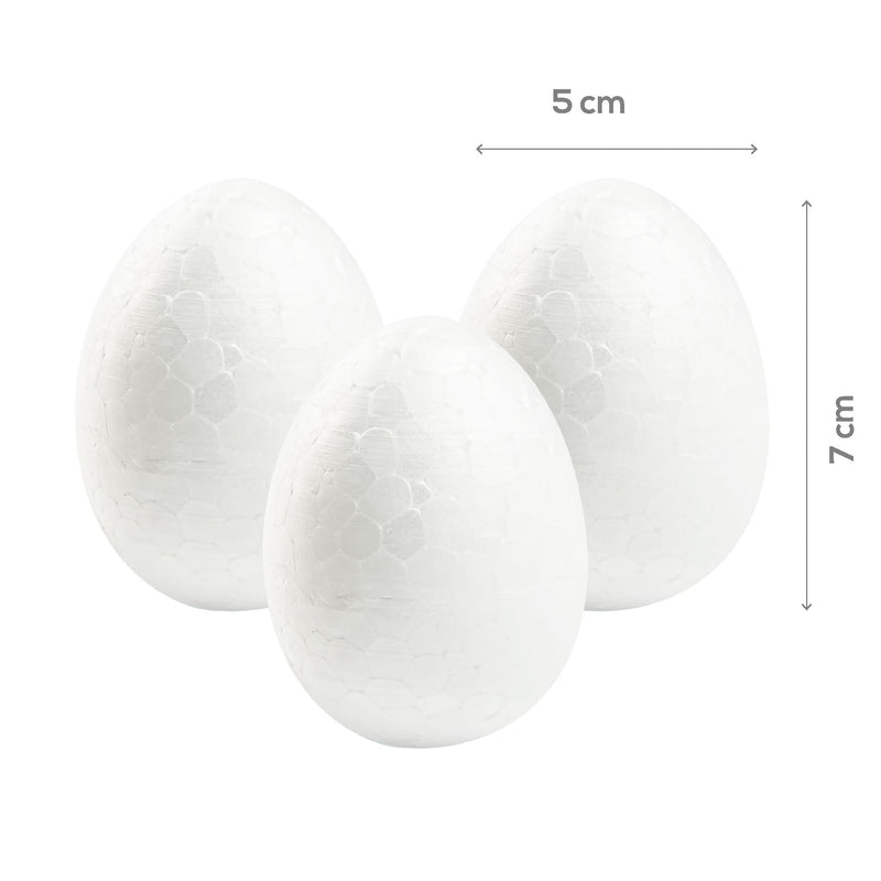White Smoke Art Star Easter Decofoam Egg Pack 78mm 6pcs Easter