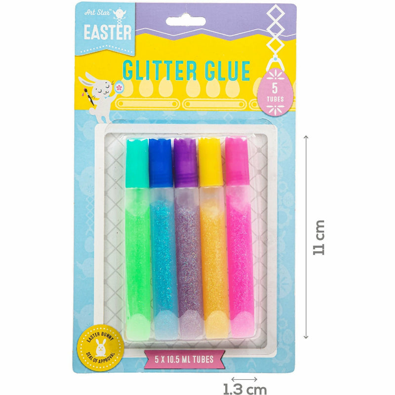 Hot Pink Art Star Easter Glitter Glue 5 pack Easter