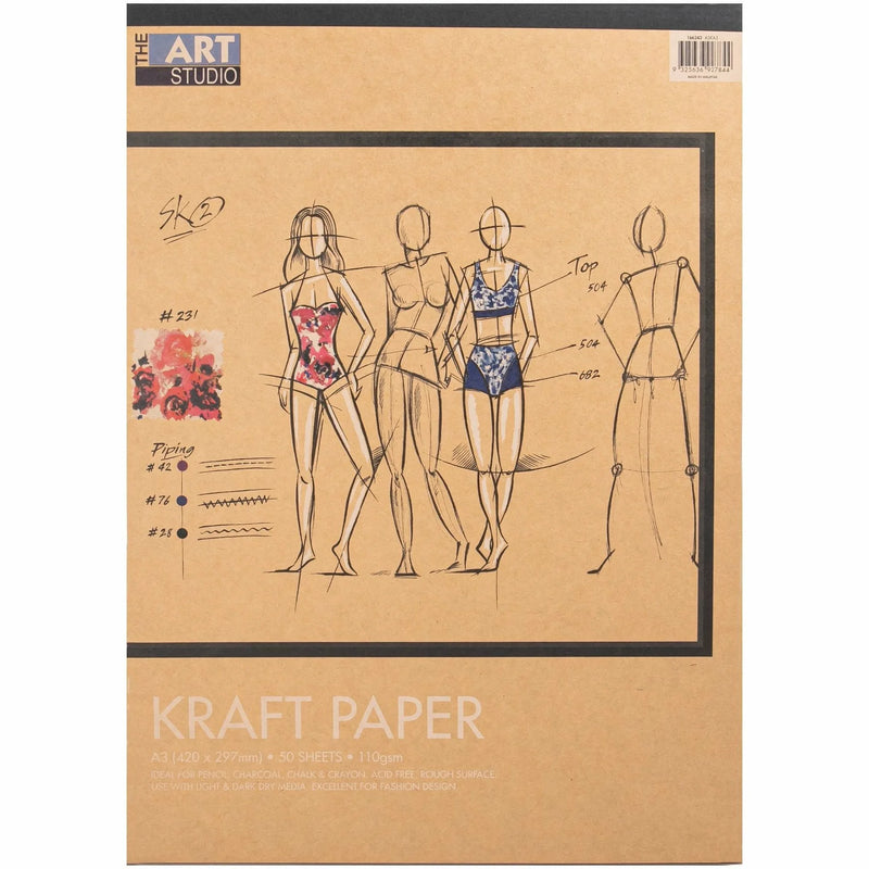 The Art Studio A3 Kraft Paper 110gsm Pad 50 Sheets