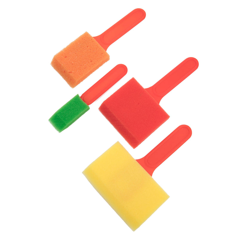 Tim & Tess Coloured Foam Brushes 4 Pieces