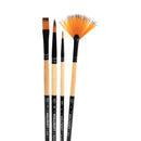 Black Holcroft Taklon Multi Media Brushes Gold Smoke 4 Pack Brushes
