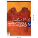 Brown Eraldo Watercolour Pad A2 Hot Pressed 300gsm 10sht Pads