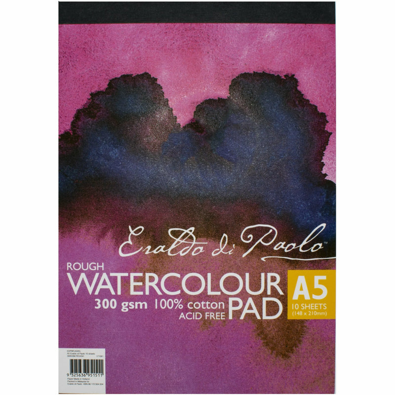 Dark Slate Gray Eraldo Di Paolo Watercolour Pad Rough 300gsm A5 10 Sheets Pads