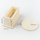 Beige Urban Crafter 5pack Coasters in Holder 8.9cm Wood Crafts