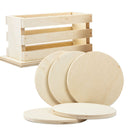 Wheat Urban Crafter 5pack Coasters in Holder 8.9cm Wood Crafts