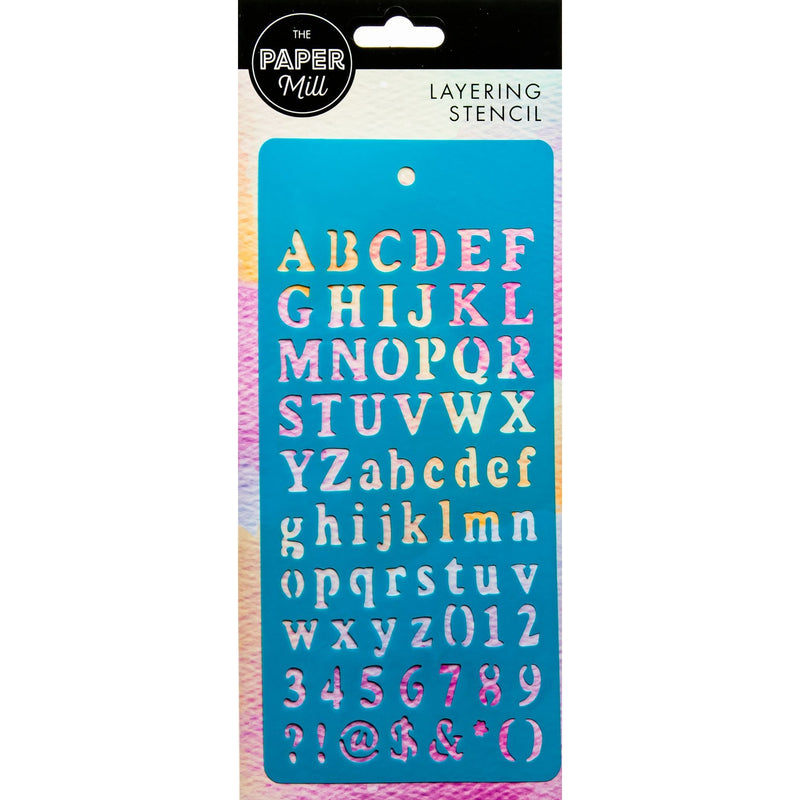 Light Sea Green The Paper Mill Layering Stencil Distressed Type 11 x 0.5 x 24cm Stencils And Templates