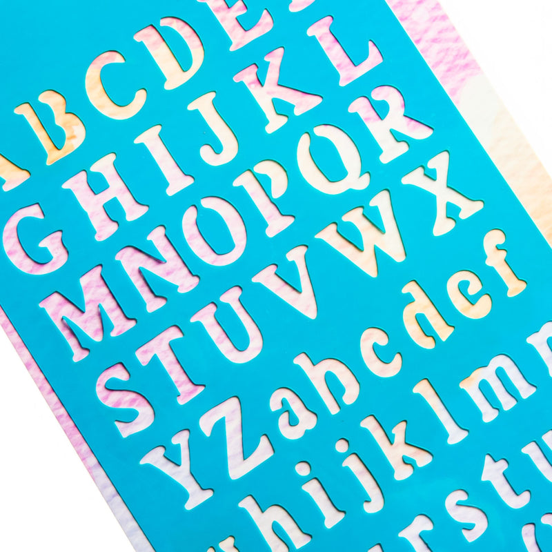 Deep Sky Blue The Paper Mill Layering Stencil Distressed Type 11 x 0.5 x 24cm Stencils And Templates