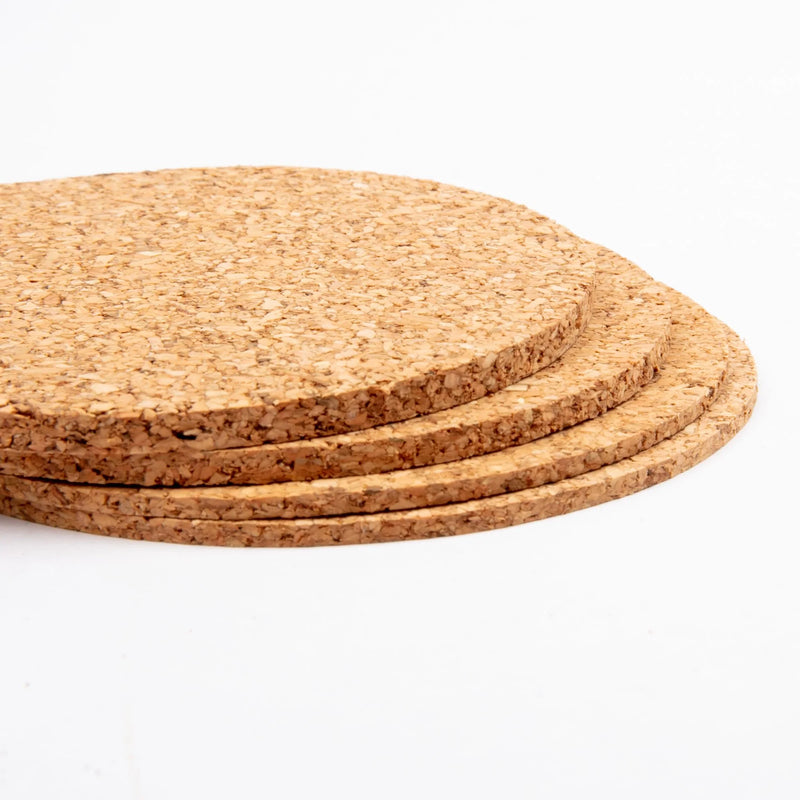 Tan Urban Crafter Round Cork Coasters 10cm diameter x 3mm (4 Pieces)