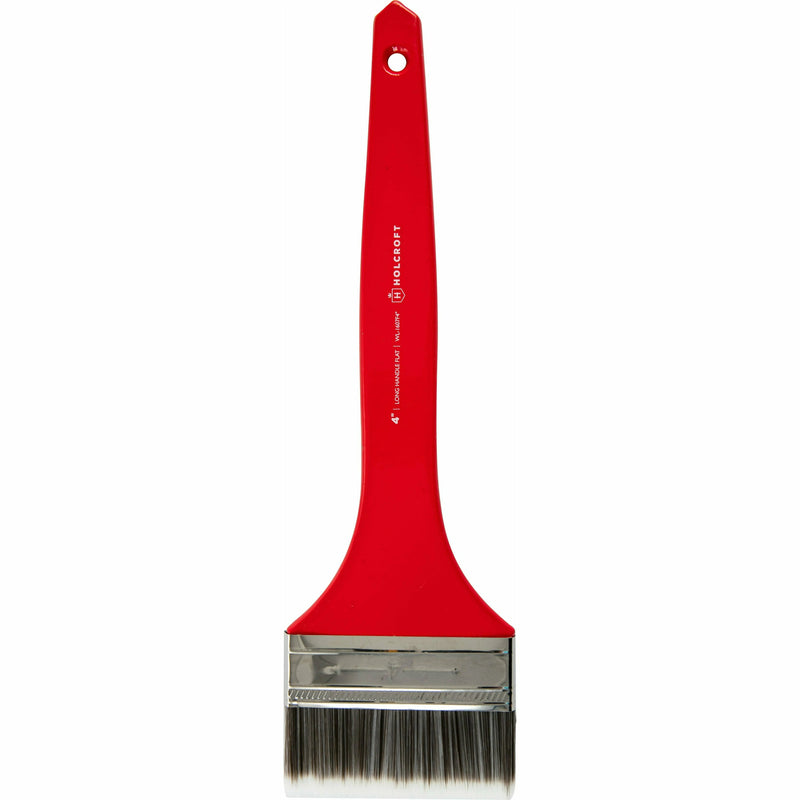Firebrick Holcroft Long Handle Flat 4inch Red Brush Brushes