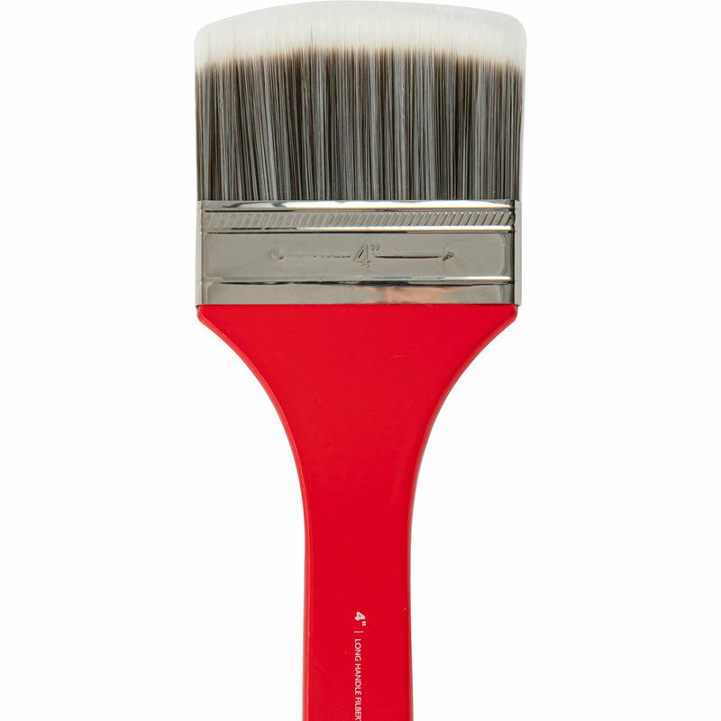 Maroon Holcroft Long Handle Filbert 4inch Brush Brushes