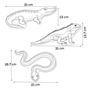 Gray Teachers Choice  Paper Shapes Reptiles (12 Piece) Kids Paper Shapes