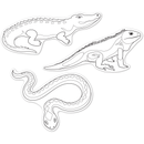 Dark Slate Gray Teachers Choice  Paper Shapes Reptiles (12 Piece) Kids Paper Shapes