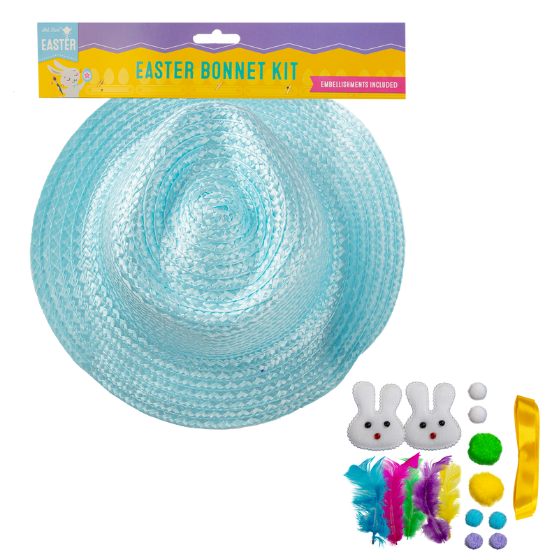 Sky Blue Art Star Easter Bonnet Kit with Blue 30cm Hat Easter