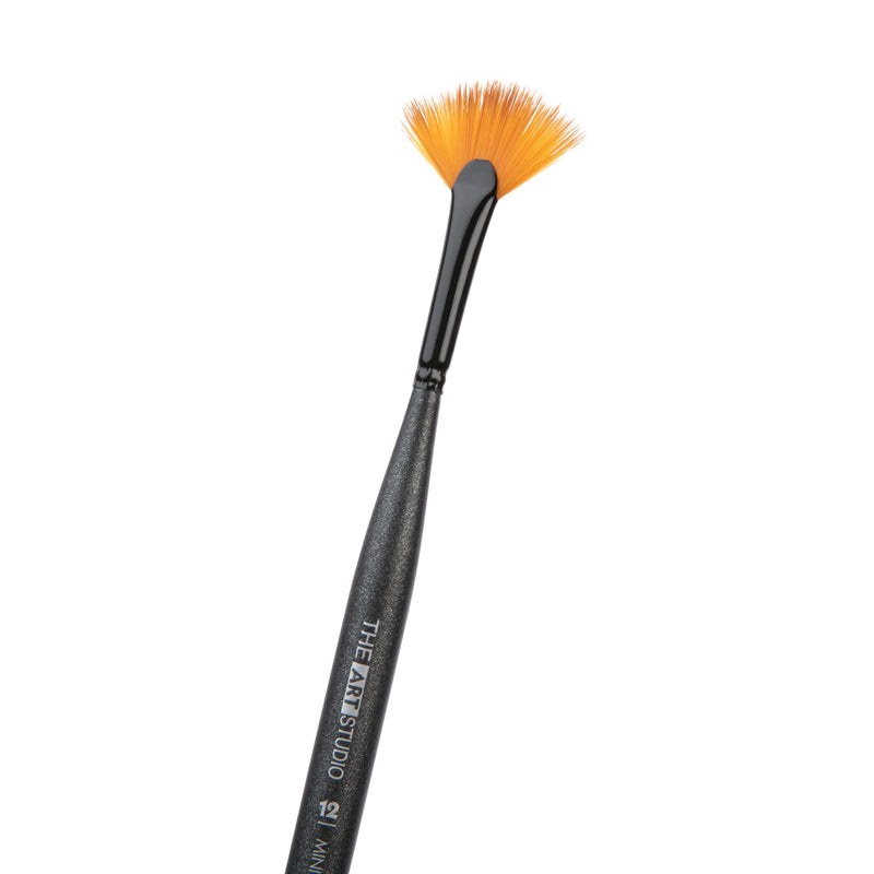 Dark Slate Gray The Art Studio Mini Detail Brush Fan 12 Brushes
