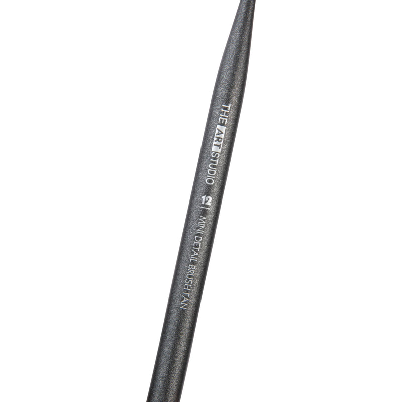 Dim Gray The Art Studio Mini Detail Brush Fan 12 Brushes