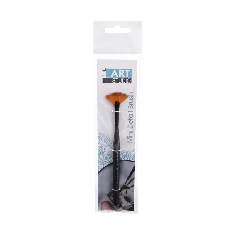 Light Gray The Art Studio Mini Detail Brush Fan 12 Brushes