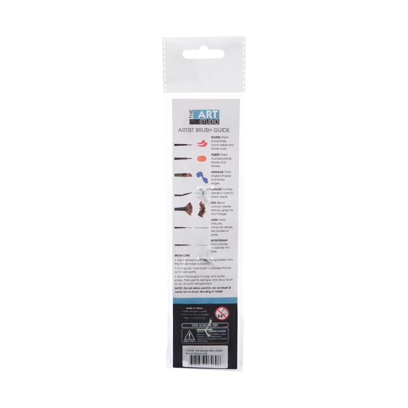 Light Gray Art Studio Mini Detail Brush Round 2/0 Brushes