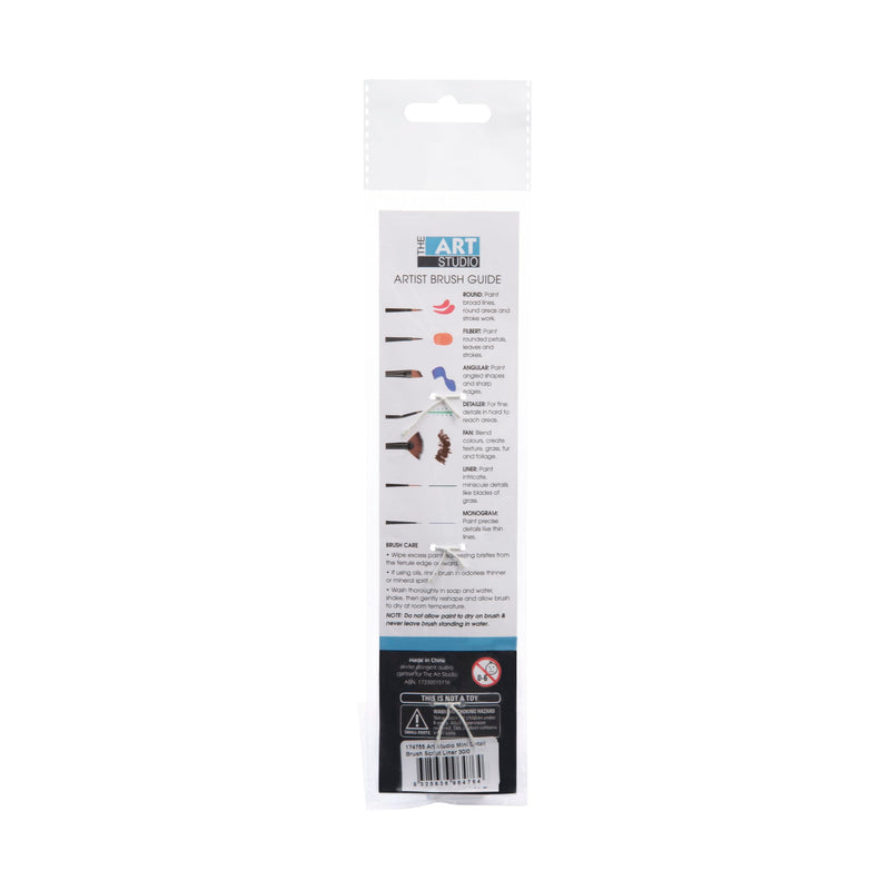 Light Gray The Art Studio Mini Detail Brush Script Liner 30 Brushes