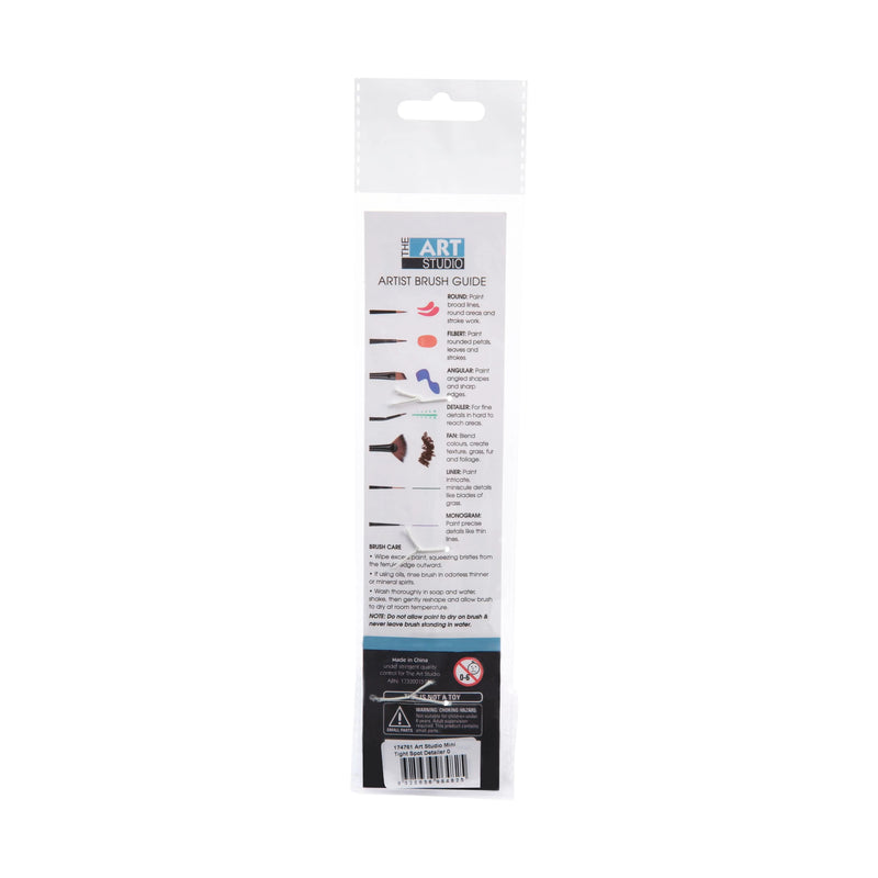 Light Gray The Art Studio Mini Tight Spot Detailer Brush 0 Brushes