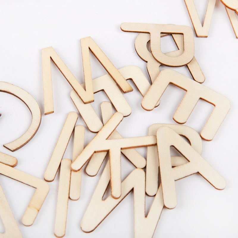 Bisque Art Star Natural Wooden Letters 100 Pieces Kids Craft Basics