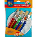 Dark Cyan Tim & Tess Kids Brush & Palette Set (11 Pieces) Kids Painting Acccessories