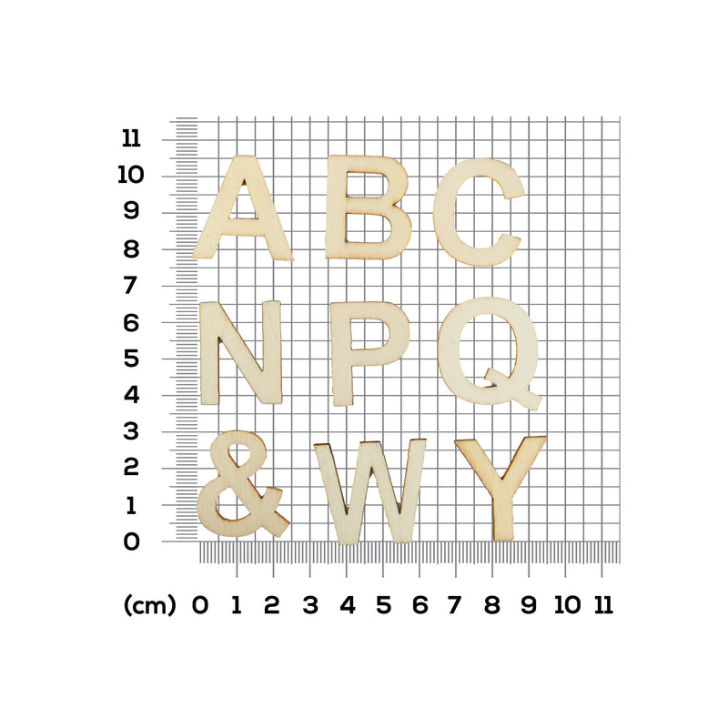 Gray Urban Crafter Wooden Alphabet Letters (162 Pieces) Objects