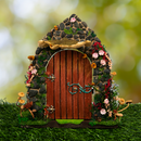 Dark Olive Green Urban Crafter Freestanding Opening Fairy Door 18.5x3x21cm Wood Crafts