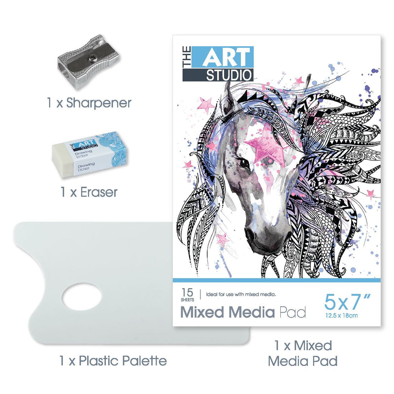 Dark Slate Gray The Art Studio Mixed Media Art Set (48 Pieces) Mixed Media Sets
