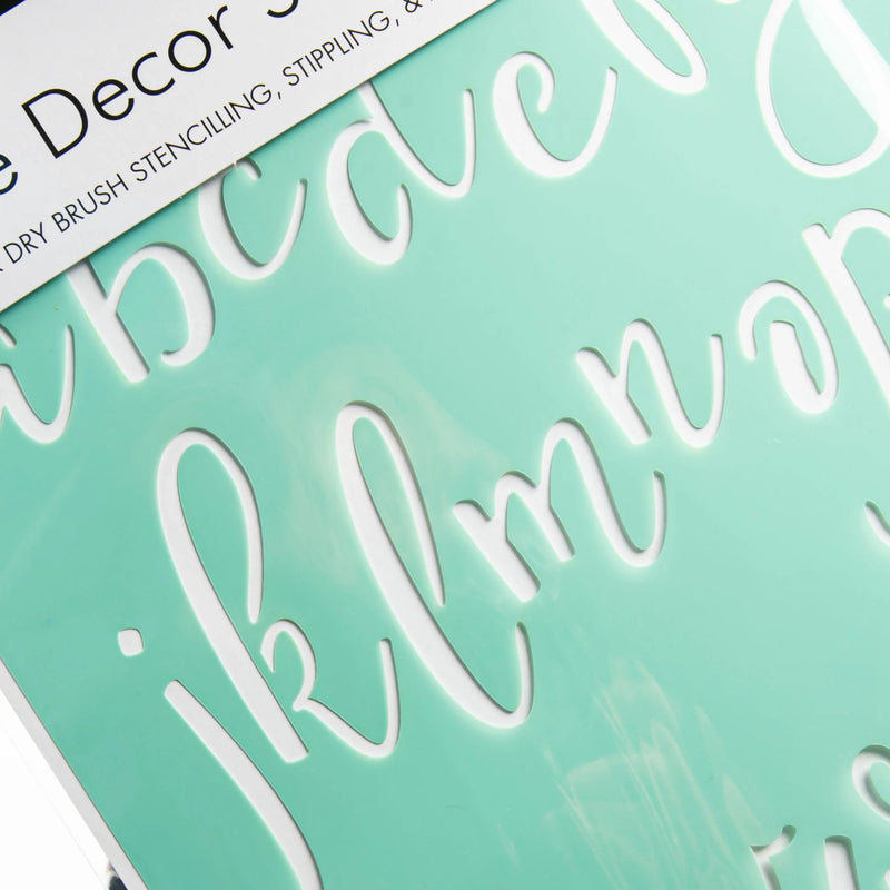 Light Blue Urban Artist Decorative Stencil Modern Calligraphy 25 x 25cm Stencils And Templates