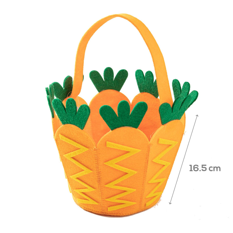 Sandy Brown Felt Carrot Easter Hunt Basket Easter