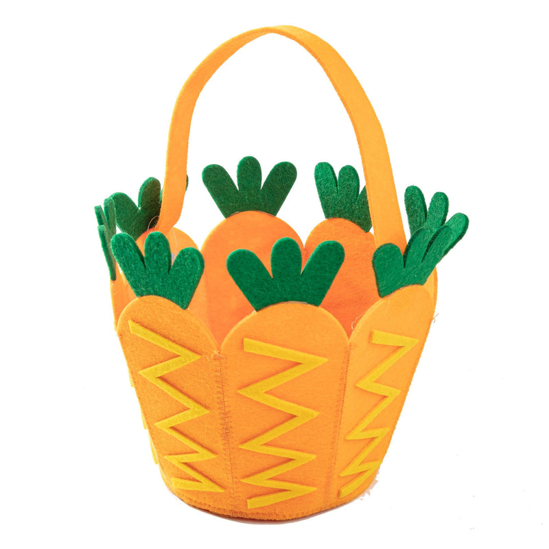 Sandy Brown Felt Carrot Easter Hunt Basket Easter