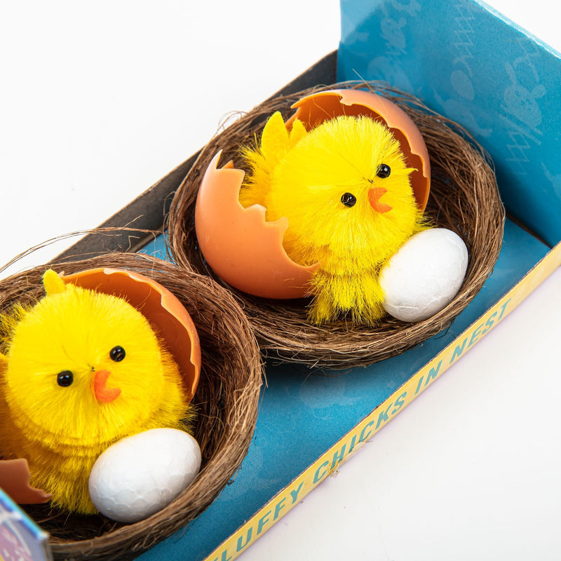 Gold Artstar Easter Chicks in Cracked Egg & Nest- 2pcs Easter
