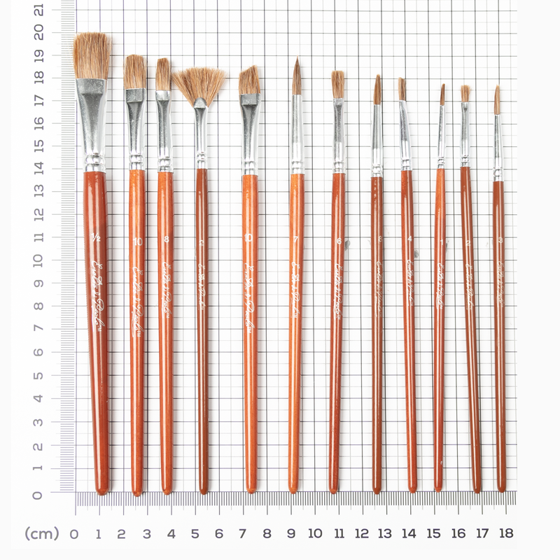 Sienna Eraldo di Paolo Watercolour & Acrylic Brush Set (12 Pack) Brushes