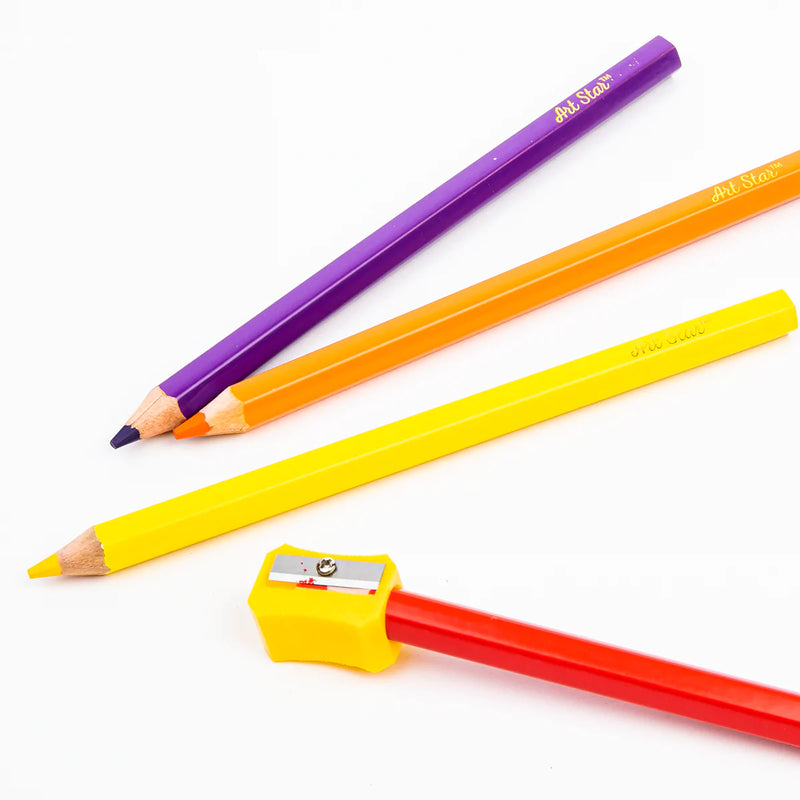 Maroon Art Star Jumbo Colour Pencils Assorted Colours 12 Pack Kids Pencils