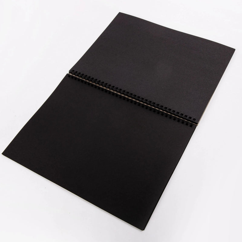 Black Eraldo Di Paolo A4 Visual Diary 120gsm Black 40 Sheets Pads