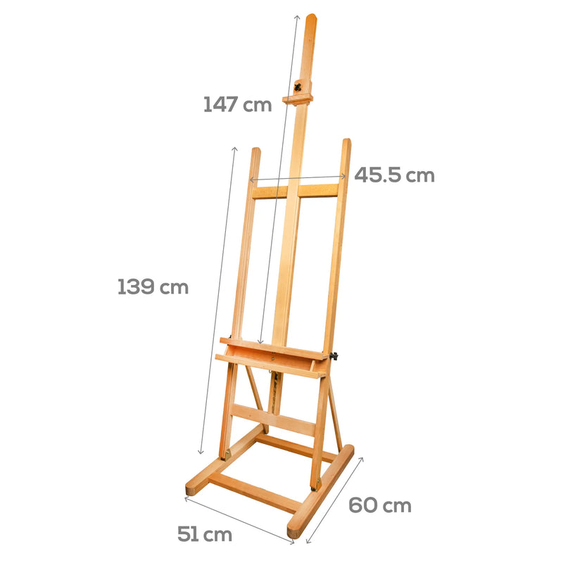 Light Salmon Eraldo di Paolo Wooden H Frame Studio Easel Easels & Cases