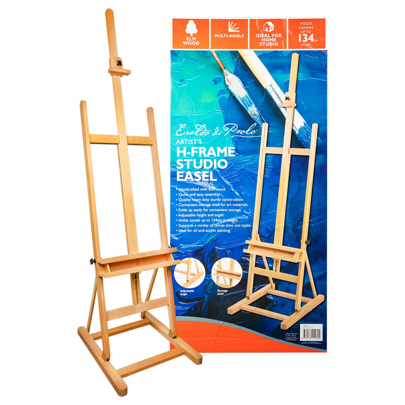 Dodger Blue Eraldo di Paolo Wooden H Frame Studio Easel Easels & Cases