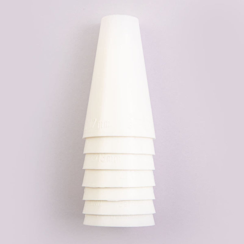 Light Gray Mondo Pastry Pipping  Decorating Nozzle Round Set Of 7 Cake Decorating Tools