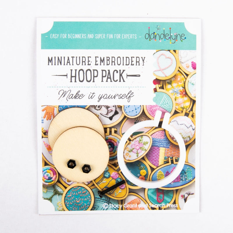 Bisque Dandelyne Mini Embroidery Hoop-Acrylic White 4cm Needlework Hoops and Frames