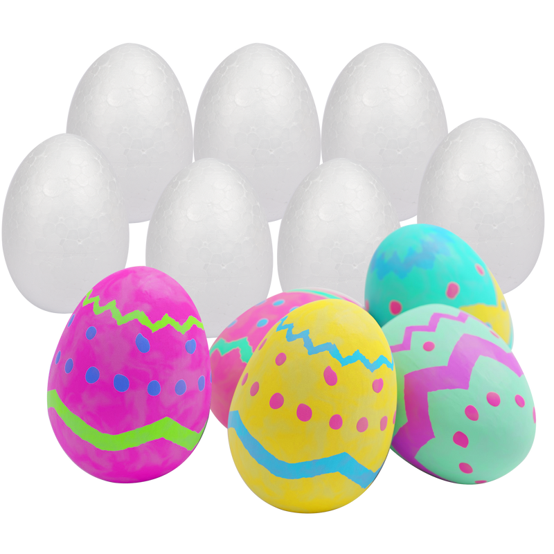 Light Gray Art Star Easter Decofoam Egg Pack 68mm 12pcs Easter