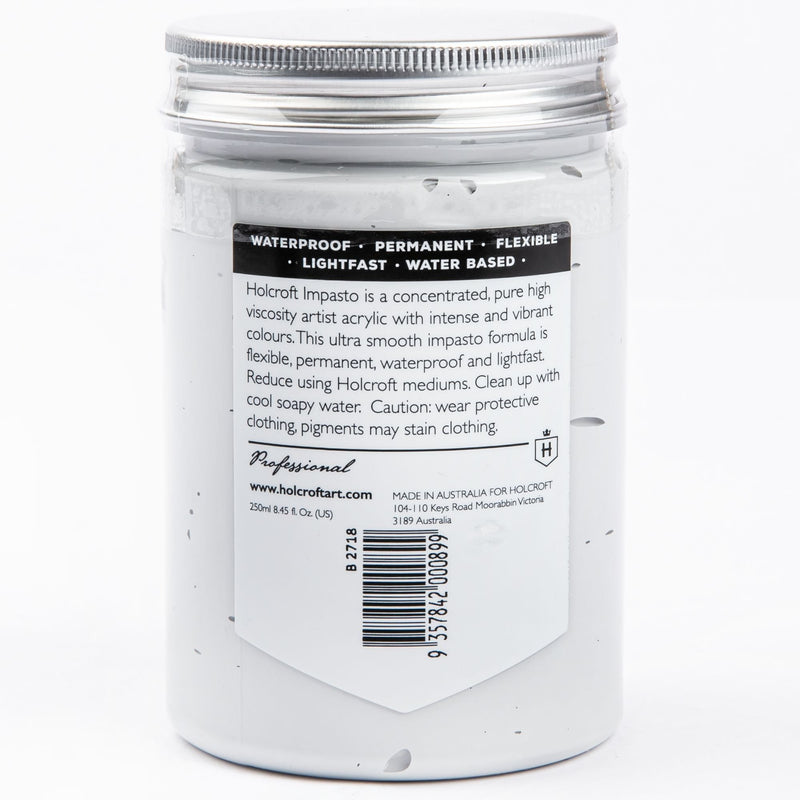 Lavender Holcroft Professional Acrylic Impasto Paint Glacier Grey 250ml Acrylic Paints