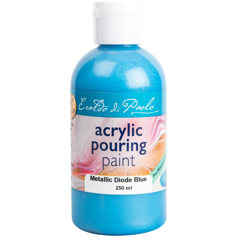 Dark Turquoise disc - Eraldo Pouring Paint Metallic Diode Blue 250ml Acrylic