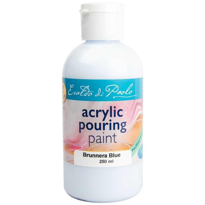 Light Gray Eraldo Di Paolo Pouring Paint Brunnera Blue 250ml Acrylic Paints