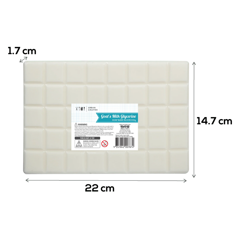 Urban Crafter Goat's Milk and White Glycerine Soap Base Block 600g