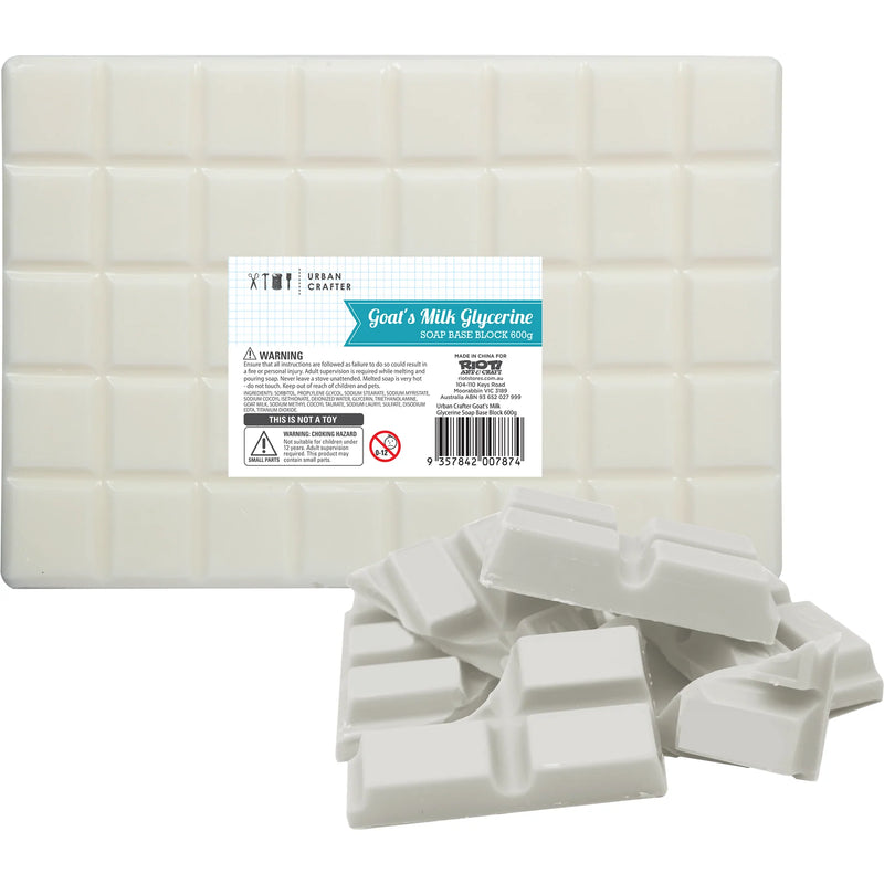 Urban Crafter Goat's Milk and White Glycerine Soap Base Block 600g