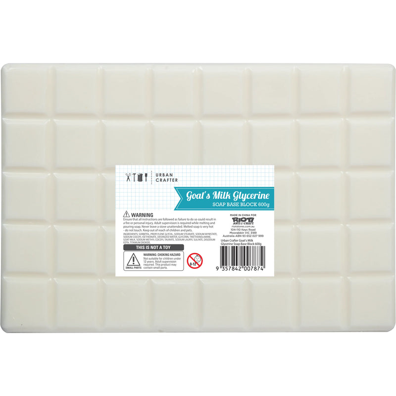 Urban Crafter Goat's Milk and White Glycerine Soap Base Block 600g